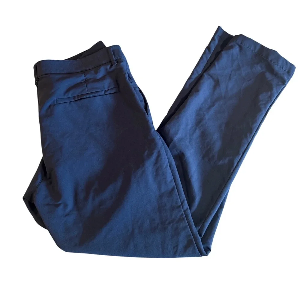 Banana Republic Mens Navy Blue Performance Chino Slim Fit Stretch Pants 34x32